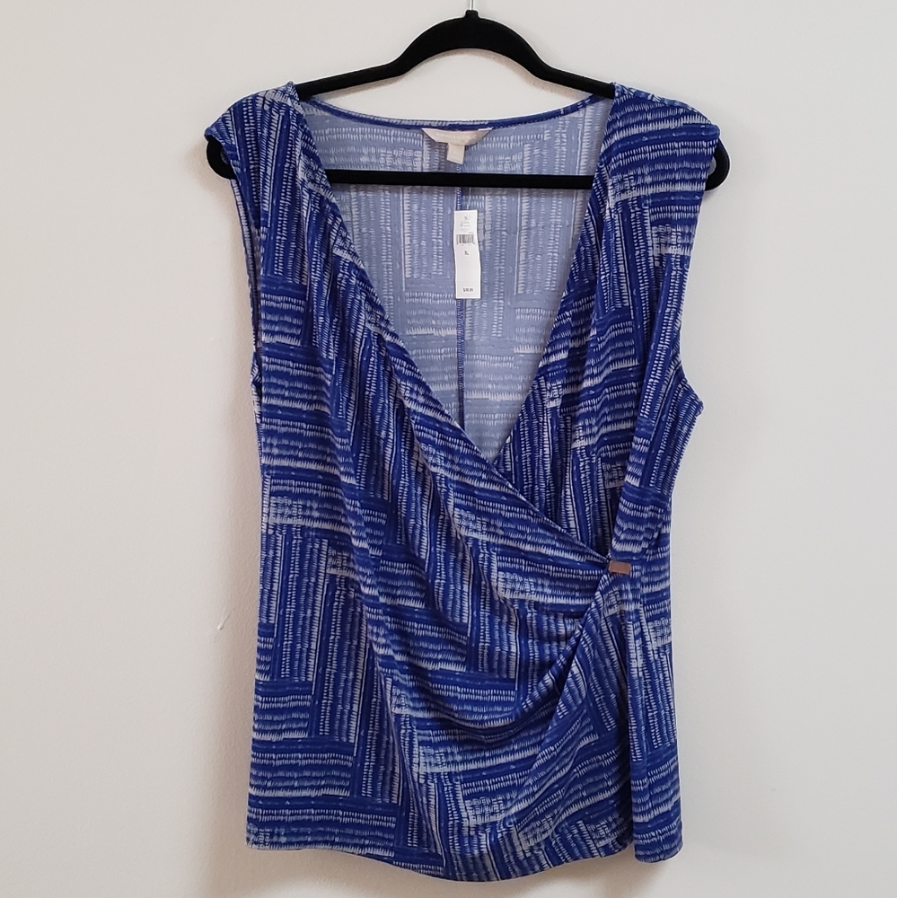 NWT Banana Republic Factory Mock Wrap Shell